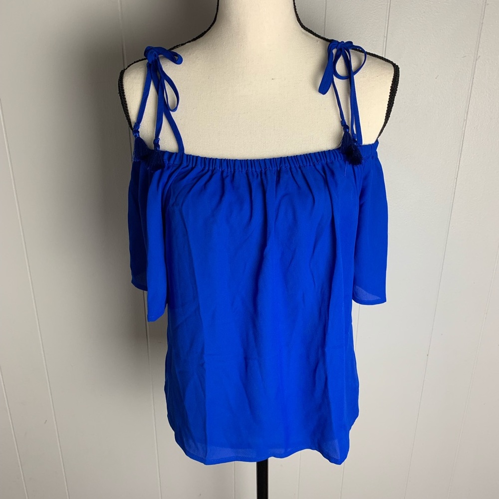 NWT J. Crew Tie Cold Shoulder Top in Sapphire-6
